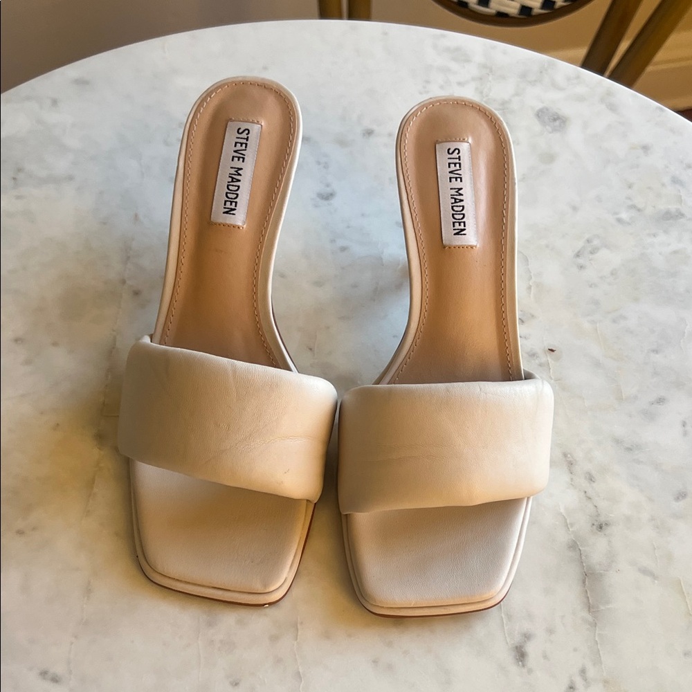 Steve Madden Women's White Mules
